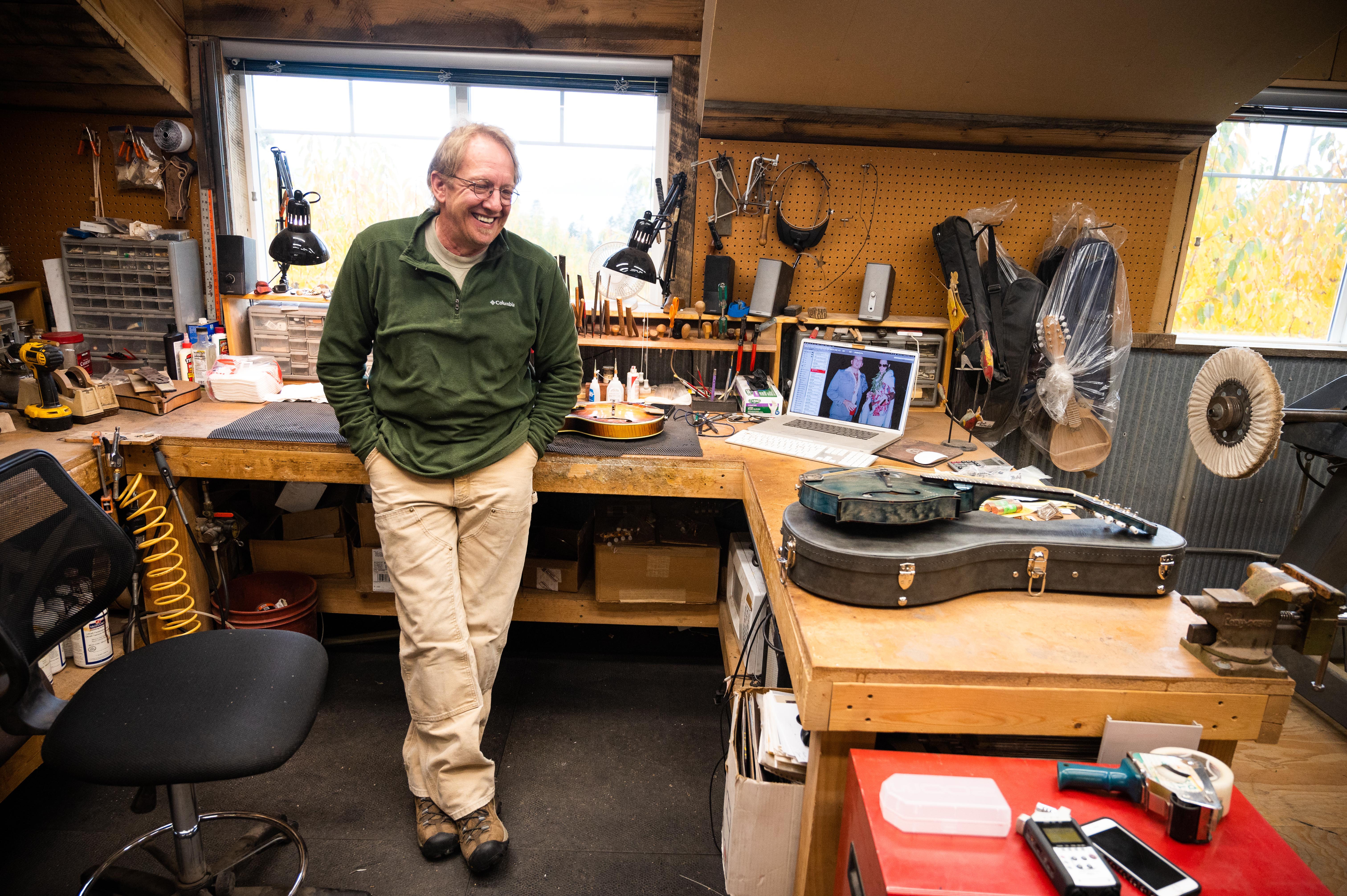 Bruce Weber at workbench