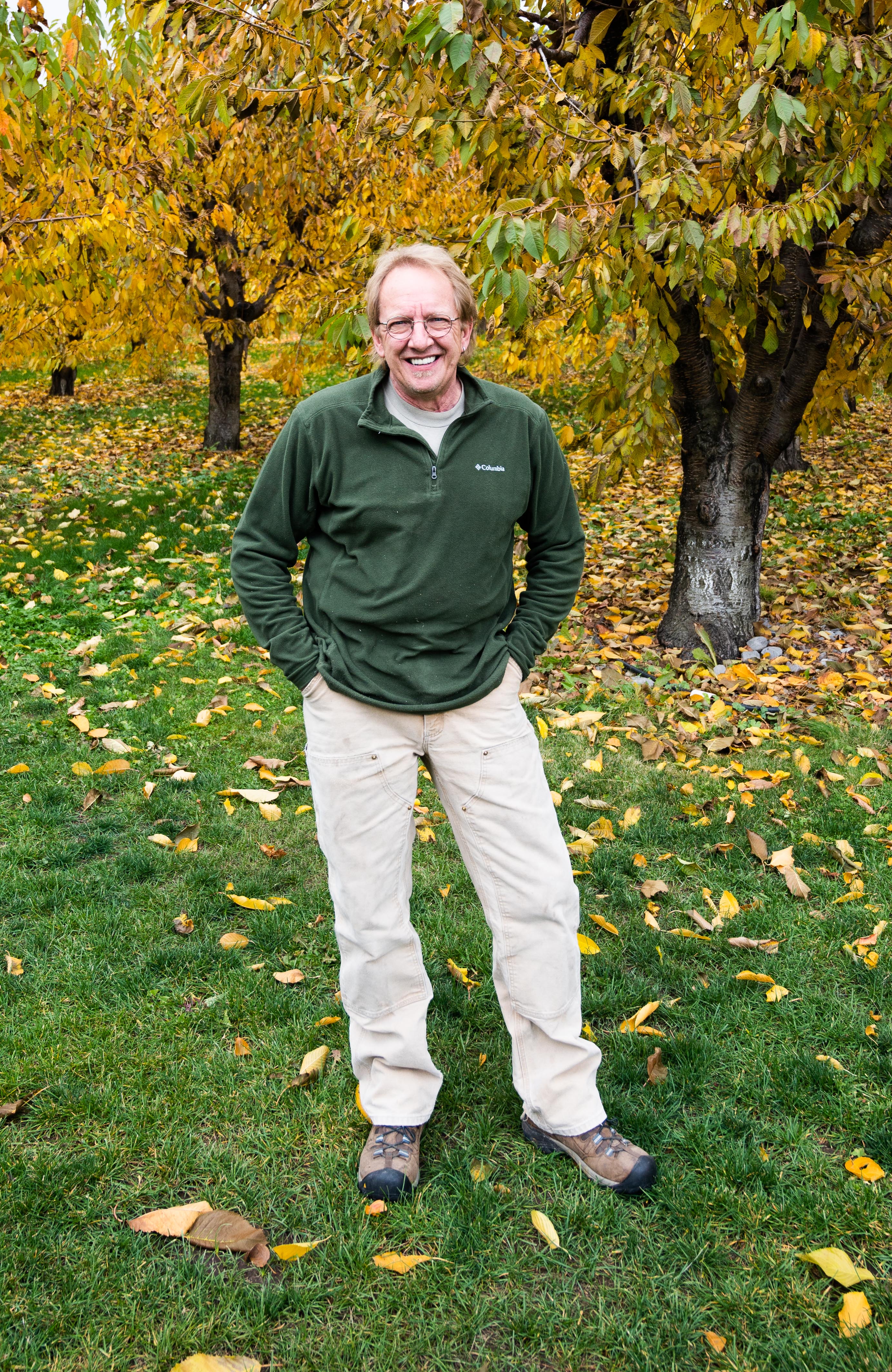 Bruce Weber in cherry orchard